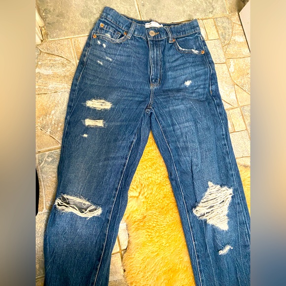 Garage Vintage Straight Ripped Jeans 0 - Picture 2 of 6